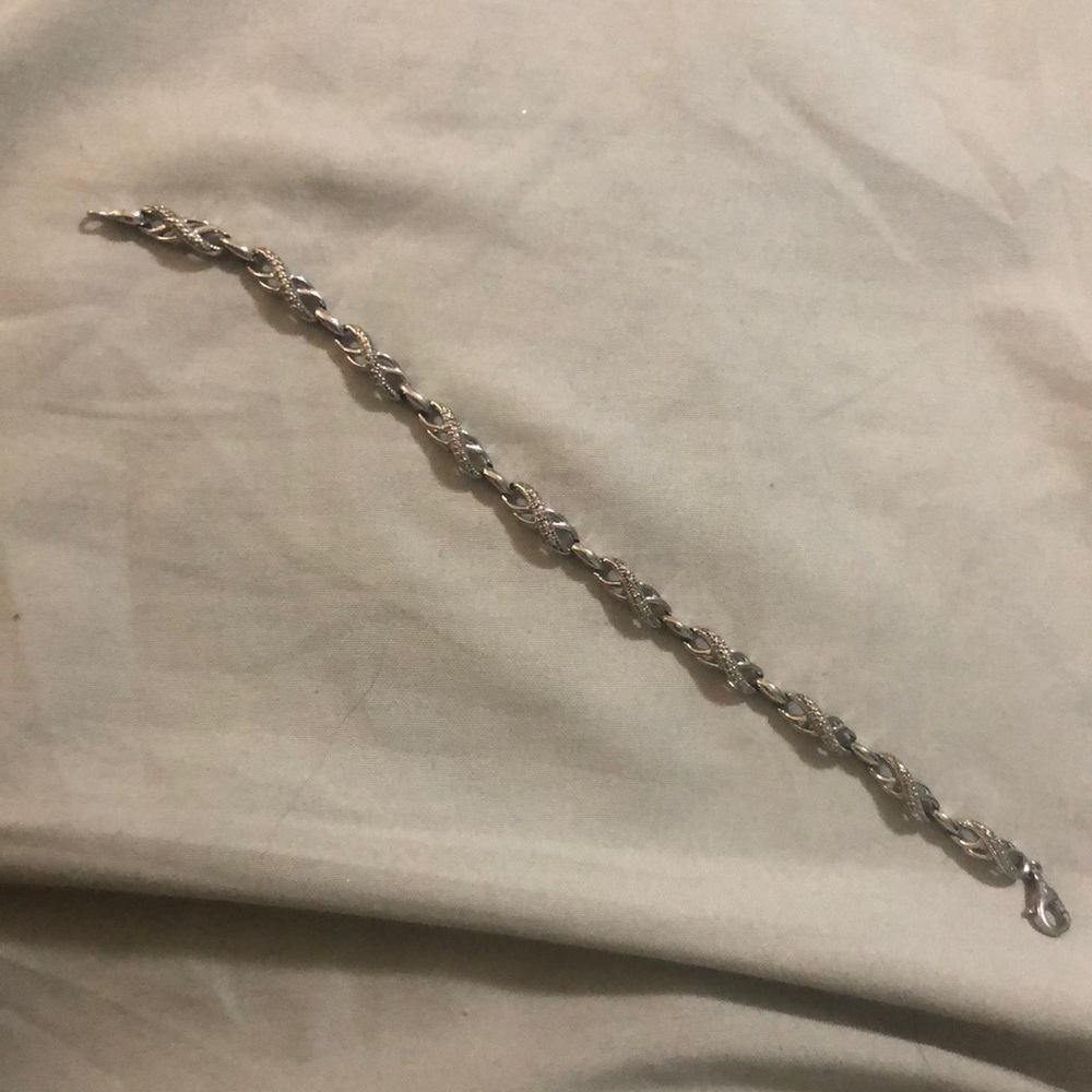 Double infinity diamond bracelet